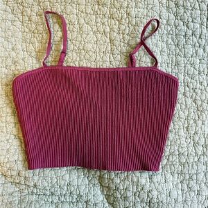 Aritzia Babaton Sculpt Knit Berry Camisole